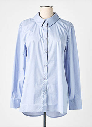 Chemisier coupe droite manches longues bleu CREAM femme