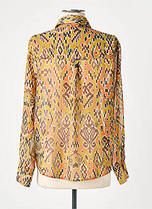 Chemisier tissage crêpe manches longues vert TEDDY SMITH femme