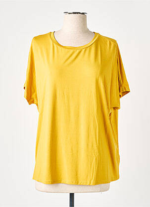 T-shirt stretch manches courtes jaune MOLLY BRACKEN femme