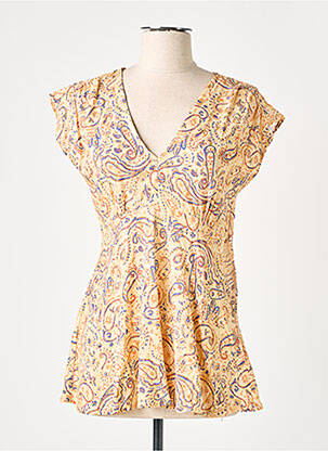 Blouse manches courtes manches courtes orange LES P'TITES BOMBES femme