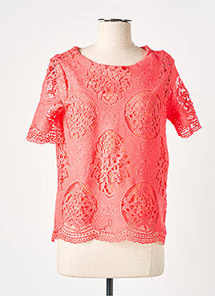 Top stretch manches courtes orange DESIGUAL femme