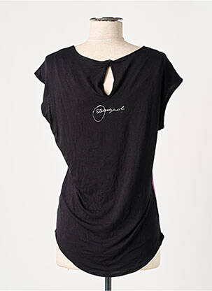 T-shirt stretch manches courtes noir DESIGUAL femme