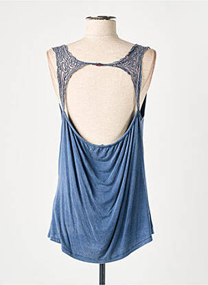 Débardeur stretch sans manche bleu KHUJO femme