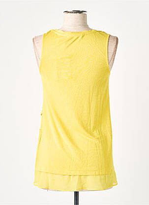 Débardeur stretch sans manche jaune DESIGUAL femme