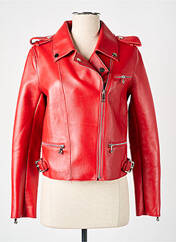 Veste en cuir rouge ARTURO pour femme seconde vue