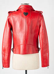 Veste en cuir rouge ARTURO pour femme seconde vue