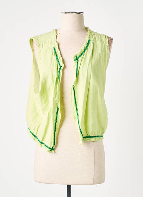Gilet sans manche col v vert PAKO LITTO femme