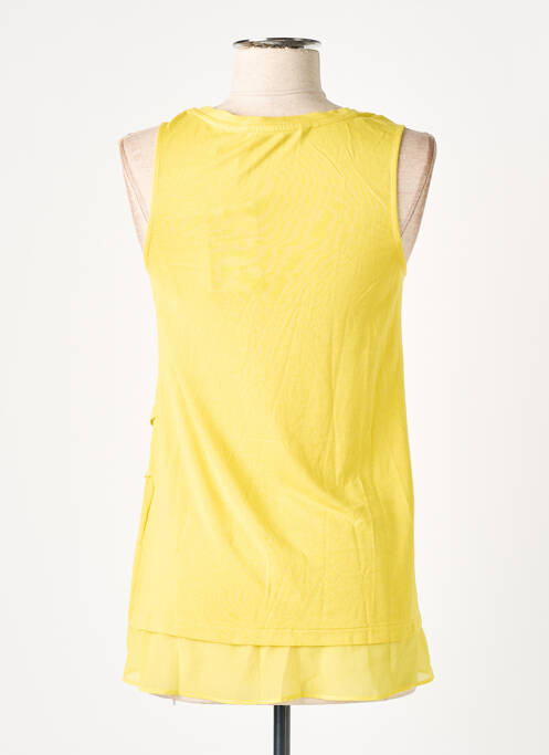 Débardeur stretch sans manche jaune DESIGUAL femme