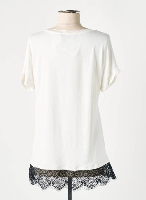 Tunique manches courtes beige DESIGUAL pour femme