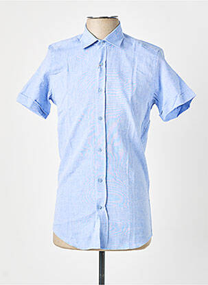 Chemise manches courtes coupe cintrée bleu HOPENLIFE homme