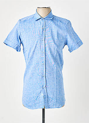 Chemise manches courtes coupe cintrée bleu HOPENLIFE homme