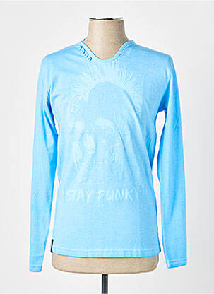 T-shirt coupe cintrée manches longues bleu HOPENLIFE homme