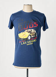 T-shirt coupe cintrée manches courtes bleu HOPENLIFE homme