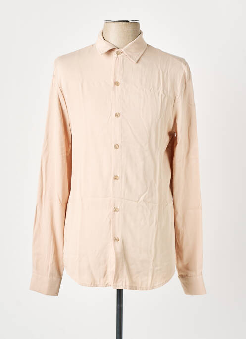 Chemise manches longues beige FRILIVIN pour homme