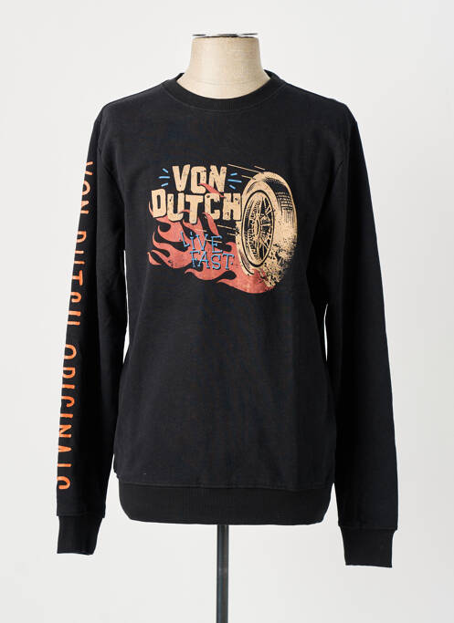 Sweat-shirt noir VON DUTCH pour homme