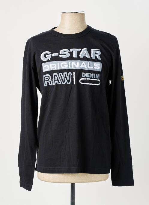 T-shirt noir G STAR pour homme