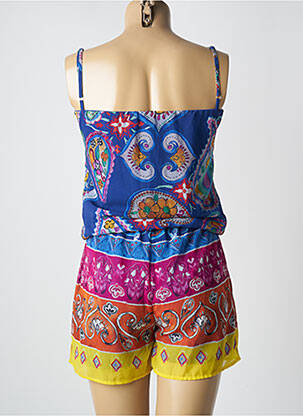 Combishort tissage popeline fines bretelles bleu DESIGUAL femme