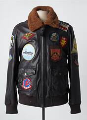 Blouson marron TOP GUN pour homme seconde vue