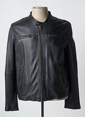 Veste en cuir noir ARTURO pour homme seconde vue