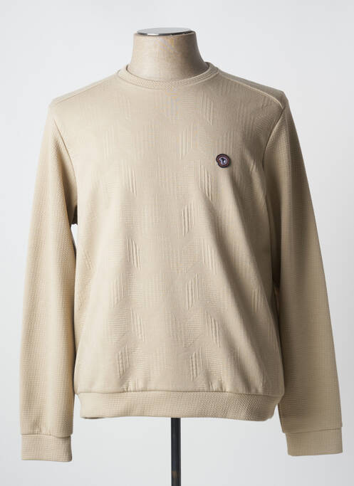 Sweat-shirt beige BENSON & CHERRY pour homme