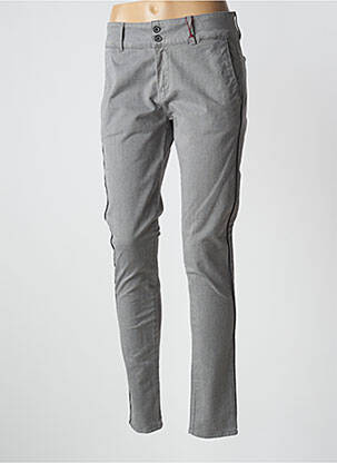 Pantalon slim poches gris LES TEINTURIERS femme