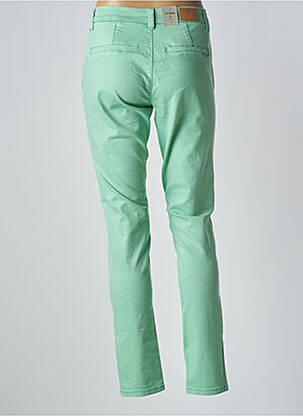 Pantalon chino tissage popeline taille normale vert CREAM femme