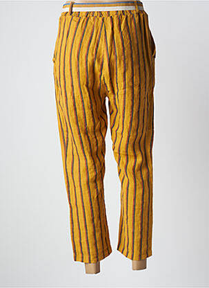 Pantalon 7/8 taille élastique jaune PAKO LITTO femme