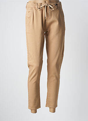 Pantalon 7/8 fermeture zippée sous rabat boutonné beige KAPORAL femme
