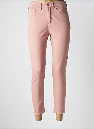 Pantalon 7/8 fermeture zippée sous rabat boutonné rose SALSA femme