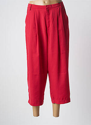 Pantalon 7/8 fermeture zippée sous rabat boutonné rouge KAPORAL femme