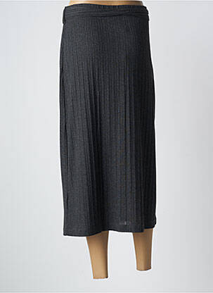 Jupe mi-longue coupe droite gris SYSTEMACTION femme
