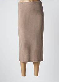 Jupe longue taille élastique beige CREAM femme