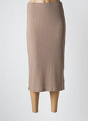 Jupe longue taille élastique beige CREAM femme