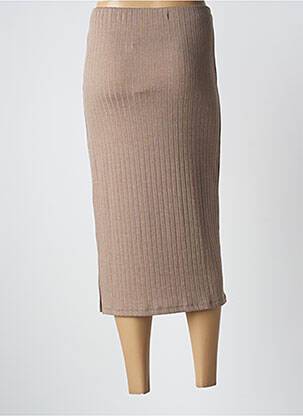 Jupe longue taille élastique beige CREAM femme