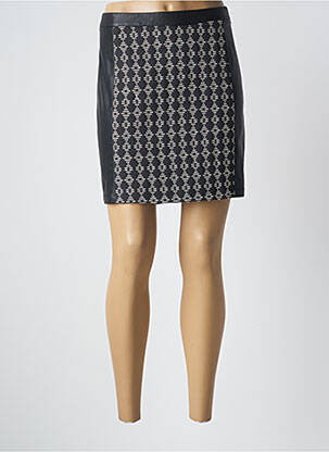 Jupe courte coupe droite noir MORGAN femme