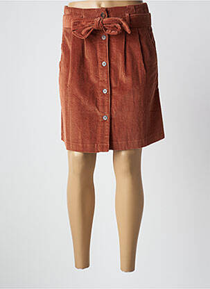 Jupe courte poches marron GRACE & MILA femme