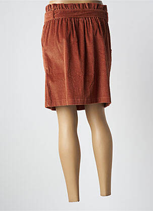 Jupe courte poches marron GRACE & MILA femme