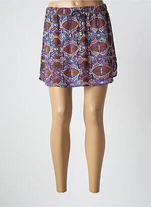 Jupe courte taille élastique bleu LPB femme