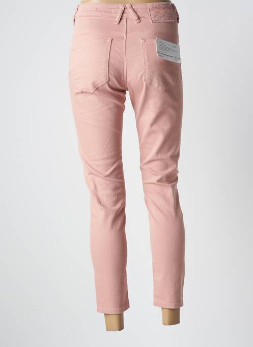 Pantalon 7/8 fermeture zippée sous rabat boutonné rose SALSA femme