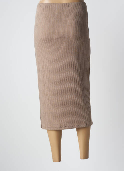 Jupe longue taille élastique beige CREAM femme