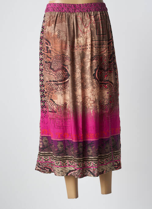 Jupe mi-longue marron CREAM pour femme