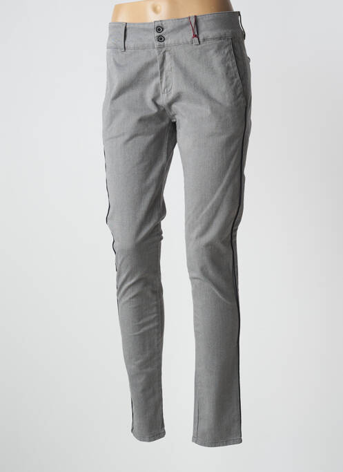 Pantalon slim gris LES TEINTURIERS pour femme