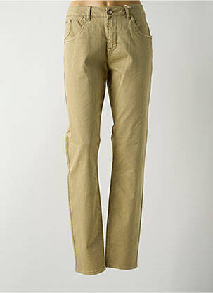 Jeans coupe slim stretch taille normale vert CREAM femme