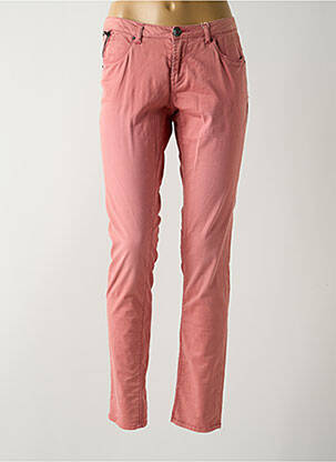 Pantalon slim taille basse taille basse rose GARCIA femme