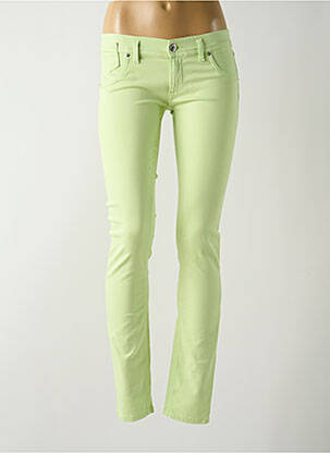 Jegging stretch taille basse vert FREESOUL femme