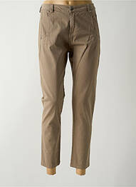 Pantalon 7/8 stretch taille normale marron PAKO LITTO femme