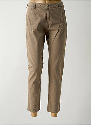 Pantalon 7/8 stretch taille normale marron PAKO LITTO femme