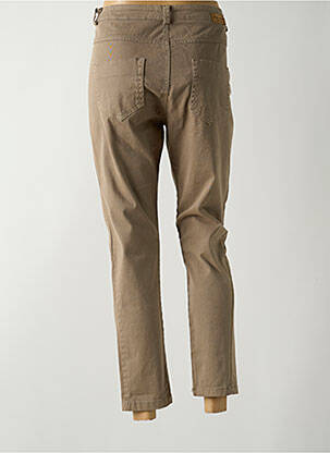 Pantalon 7/8 stretch taille normale marron PAKO LITTO femme