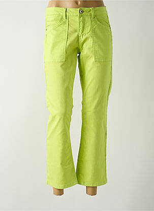 Pantalon 7/8 stretch taille normale vert CREAM femme