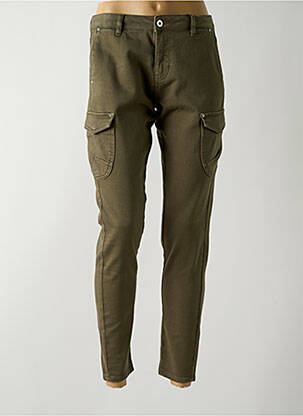 Pantalon cargo slim taille basse vert KAPORAL femme
